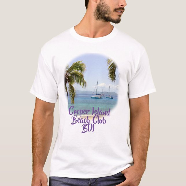 T-shirt Club de plage d'île de tonnelier (Devant)
