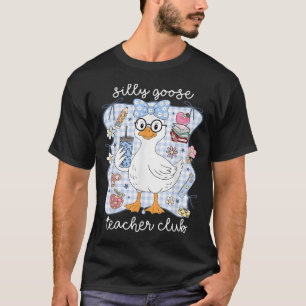 T-shirt Club de professeur d'oie idiote Retour à l'école d