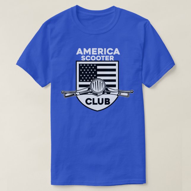T-SHIRT CLUB DE SCOOTER AMÉRICAIN (Design devant)