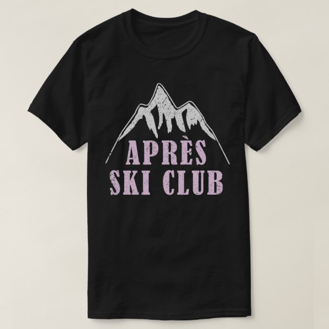 T-shirt Club De Ski À La Tendance Apres Ski Français Sloga (Design devant)