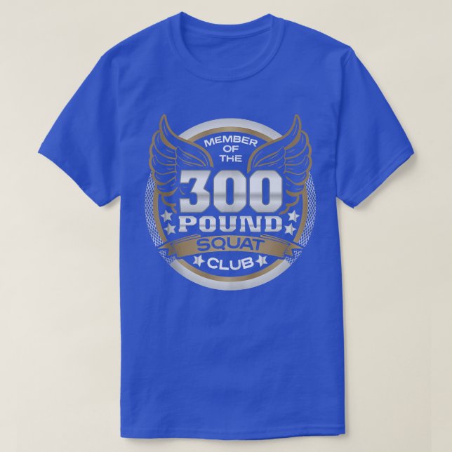 T-shirt Club de squat de 300 livres pour Powerlifter Weigh (Design devant)