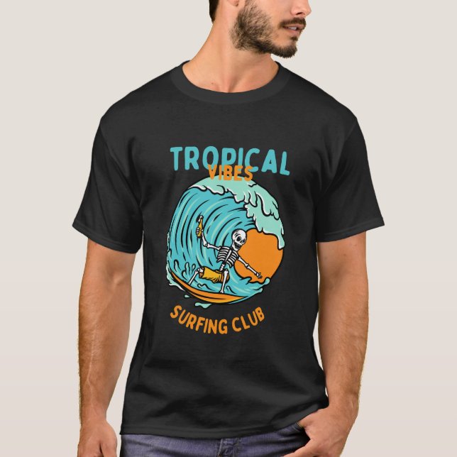 T-shirt Club de surf tropical (Devant)