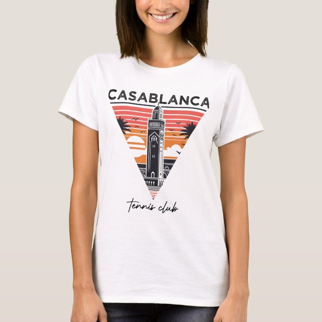 T-shirt club de tennis de casablanca Vintage (Devant)