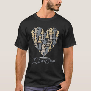 T-shirt Club d'échecs Jeu Roi Reine Cheval pièce d'échec h