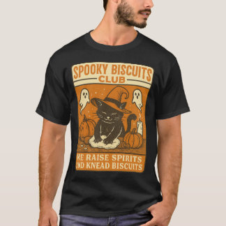 T-shirt Club des biscuits effrayants Chat Halloween Drôle