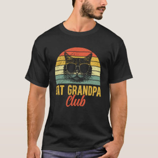 T-shirt Club des grands-pères chats Grand-père chat Amateu