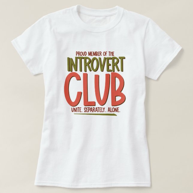 T-shirt Club des introvertis (Design devant)