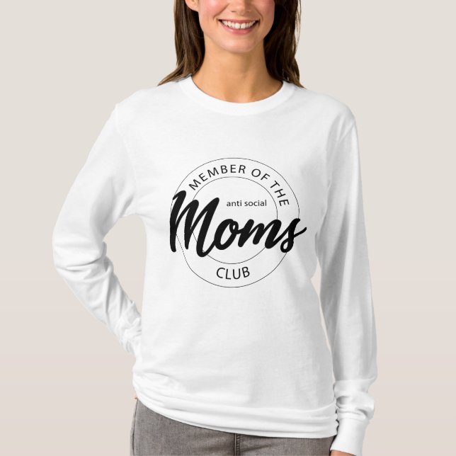 T-shirt Club des mamans anti-sociales (Devant)