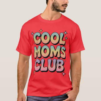 T-shirt Club des mamans cool Art lettre bulle pastel fille
