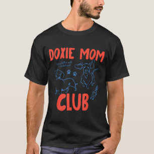 T-shirt Club des mamans doxies drôles vintage Weenie Dog D