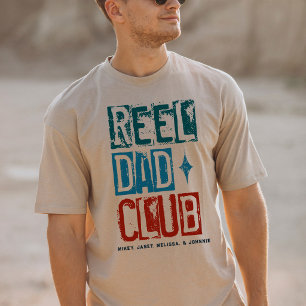 T-shirt Club des papas pêcheurs à la bobine vintage
