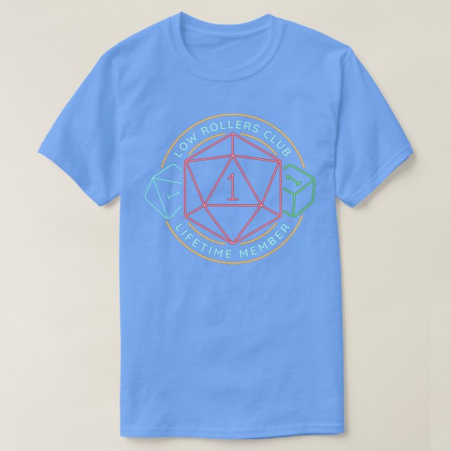 T-shirt Club des rouleaux bas D20 (Design devant)