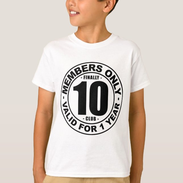 T-shirt Club enfin 10 (Devant)