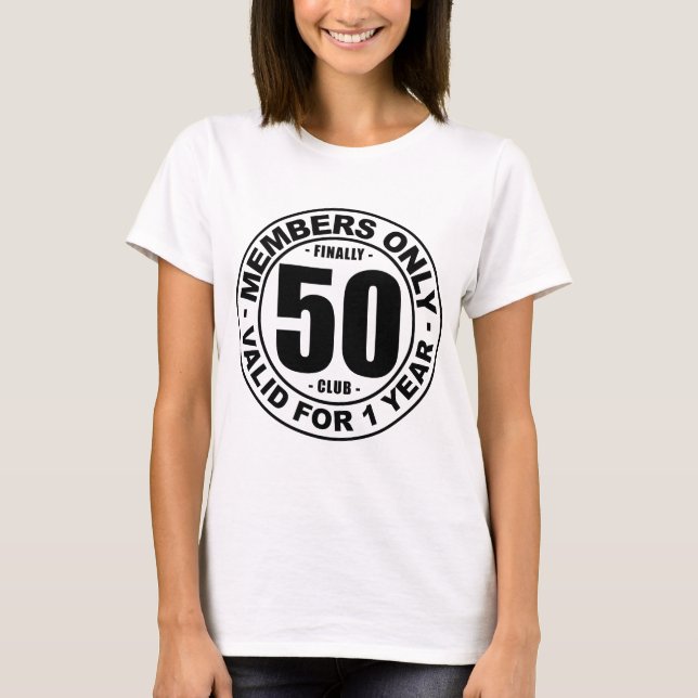 T-shirt Club enfin 50 (Devant)