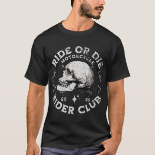 T-shirt Club graphique de moto vintage Ride or Die