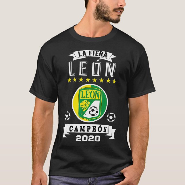 T-shirt Club Leon Campeon 2020 Futbol Mexicano La Fiera (Devant)