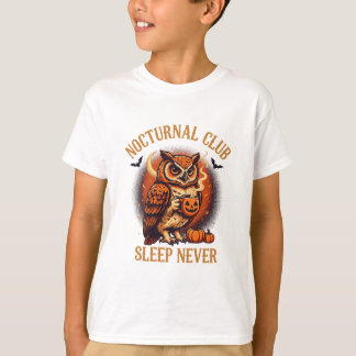 T-shirt Club Nocturne Ne Dors Jamais Café Chouette