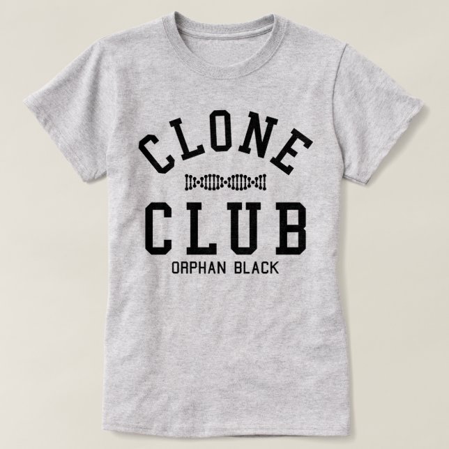 T-shirt Club noir orphelin de clone (Design devant)