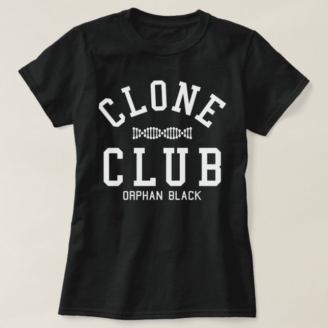 T-shirt Club noir orphelin de clone (Design devant)