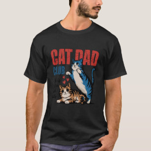 T-shirt Club Papa Chat Papa Chat Papa Chaton Chat Drôle C