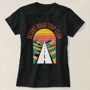 T-shirt Club Rétro de Road Trip dans le Désert en Fourgonn