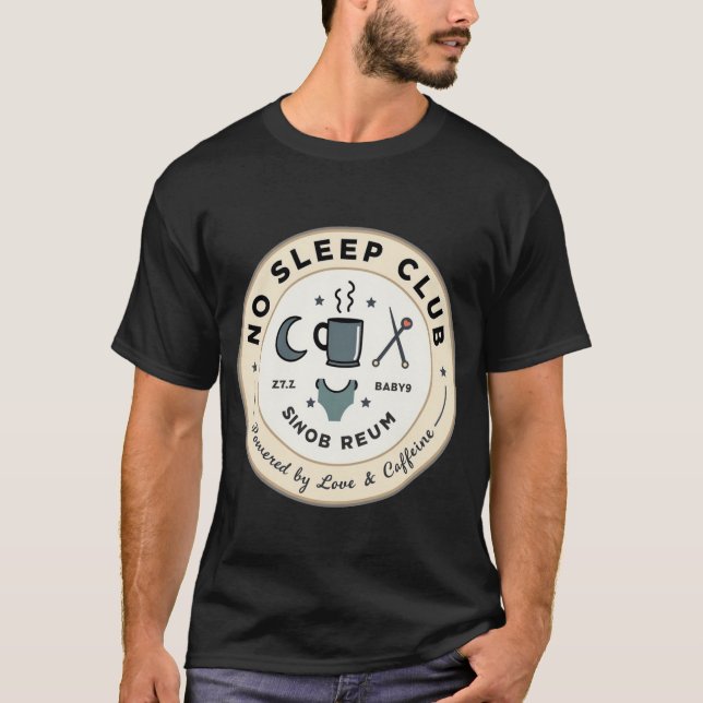 T-shirt club sans sommeil (Devant)