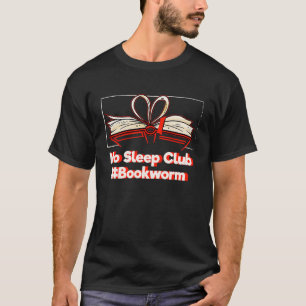 T-shirt Club Sans Sommeil Humour de Bouquineur Livre Lectu