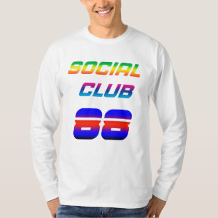 T-shirt Club Social 88 Typographie Rétro Vintage Design 🔥