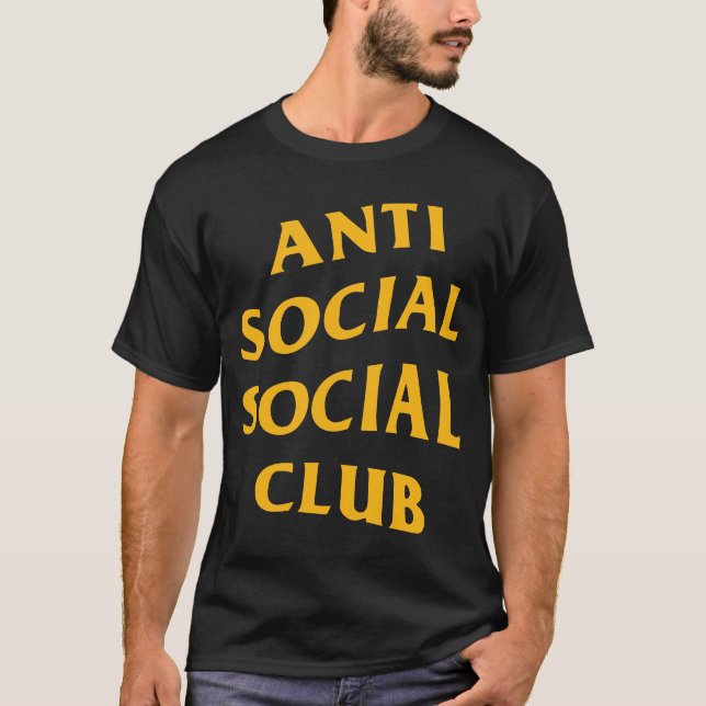 T-shirt club social antisocial (Devant)