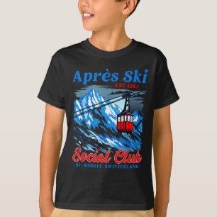T-shirt Club social après-ski skieur snowboard