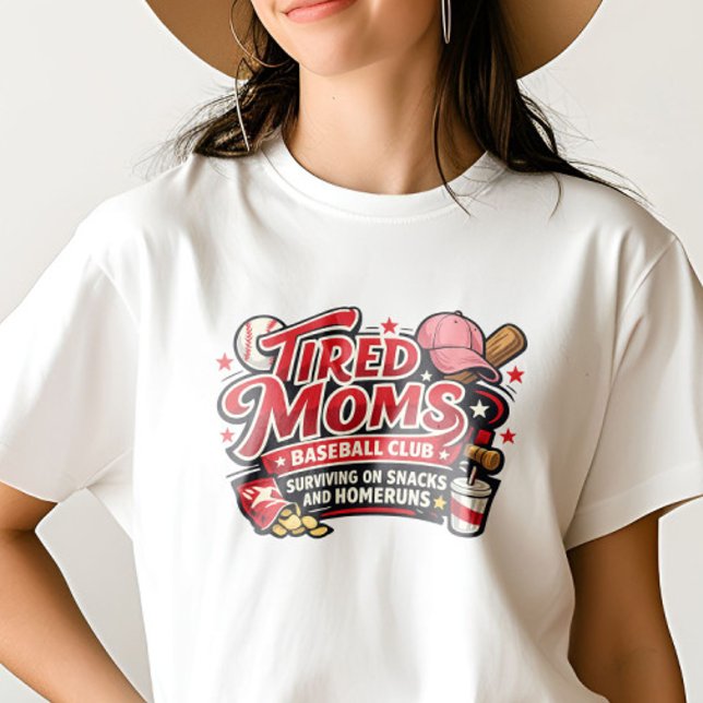 T-shirt Club social de baseball des mamans fatiguées (Créateur téléchargé)