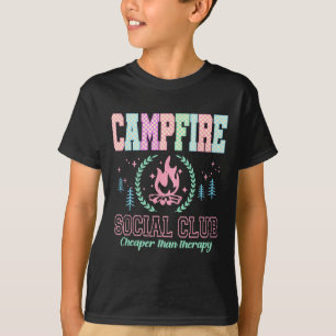 T-shirt Club Social de Camping Caractère Drôle Amateur de