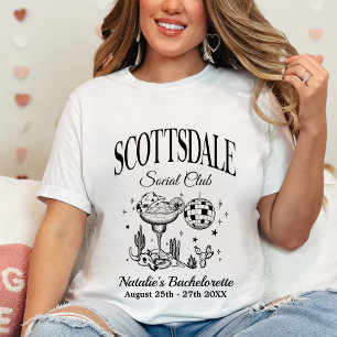 T-shirt Club social de fête de bachelorette personnalisé à