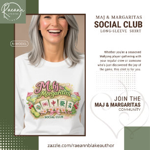 T-shirt Club Social Mahj & Margaritas pour Dames Manches L
