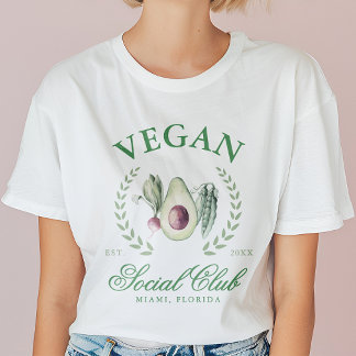 T-shirt Club Social Végétalien Personnalisé Lieu & Année