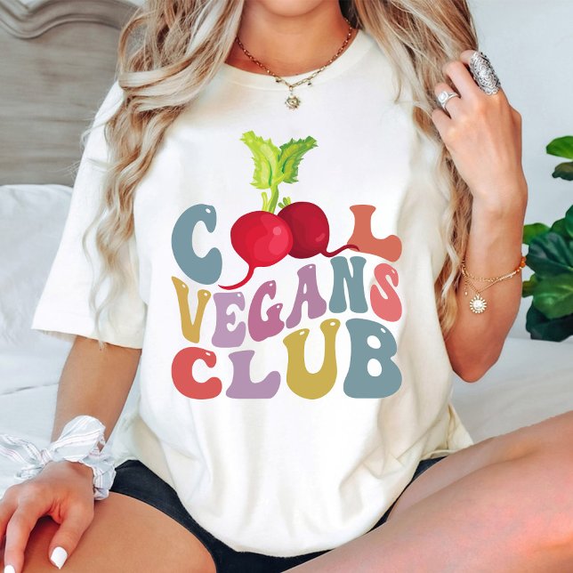 T-shirt Club Vegans cool / Amoureux Plante Vintage (Cool Vegans Club / Vintage Plants Lover T-Shirt)
