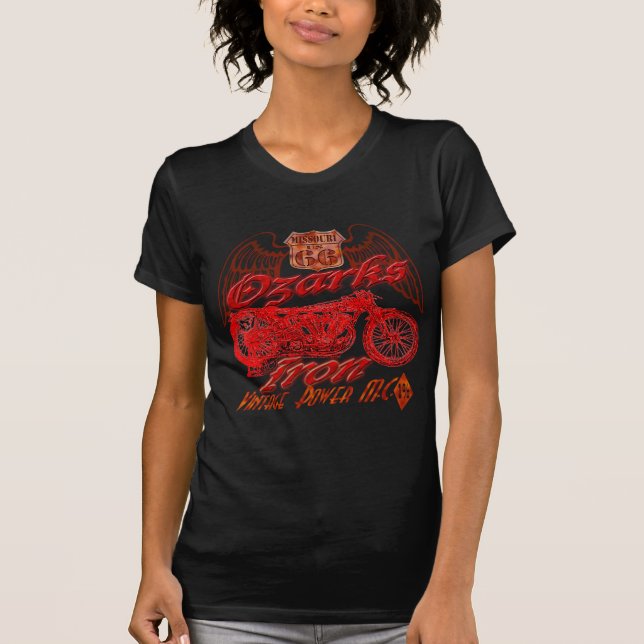 T-shirt club vintage de moto (Devant)