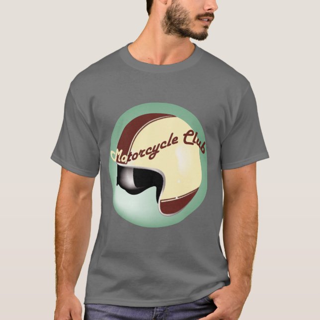 T-shirt club vintage de moto (Devant)