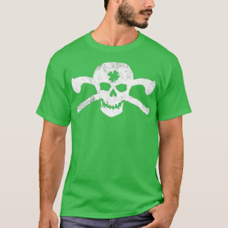 T-shirt Clubs de shillelagh de croix de crâne irlandais Fi