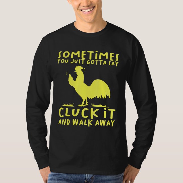 T-shirt Cluck It Chicken Tee Country Farm Femme Fille (Devant)