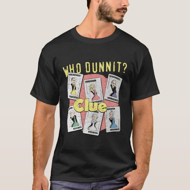 T-shirt Clue À Qui Dunnit (Devant)