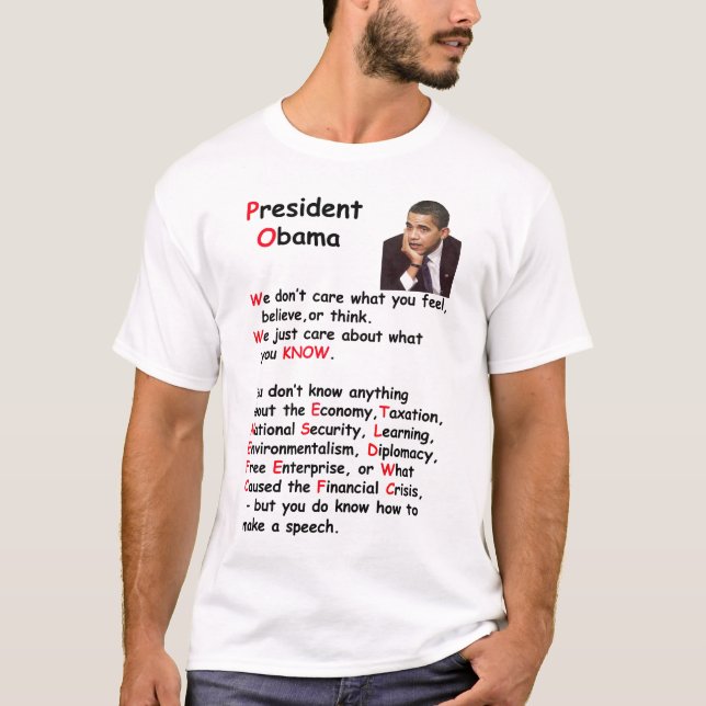 T-shirt CluelessObama (Devant)