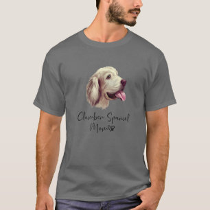 T-shirt Clumber Spaniel Maman mignonne Chien Chien Proprié