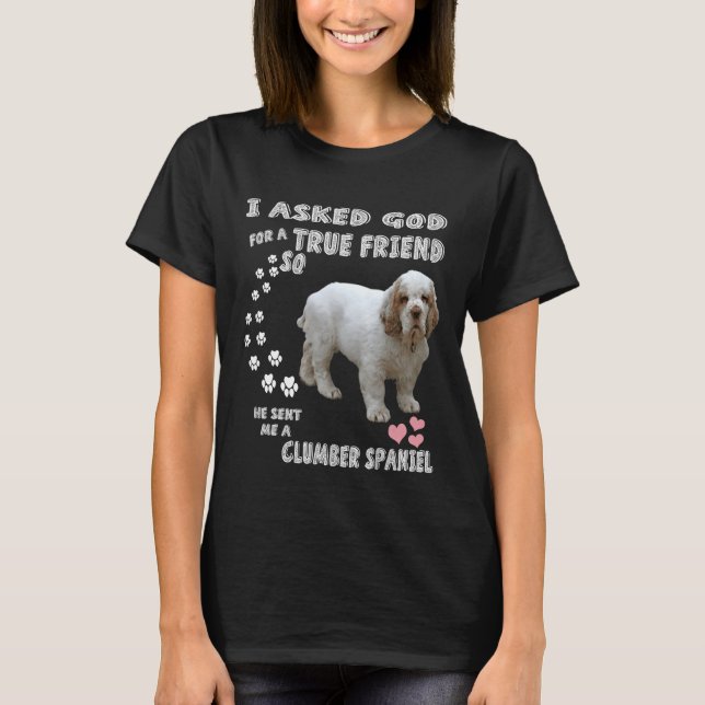 T-shirt Clumer Espagnol Chien Espagnol Maman Papa Clumer E (Devant)
