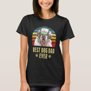 T-shirt Clumer l'espagnol meilleur chien papa jamais rétro