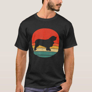 T-shirt Clumer Spaniel Vintage Chien Silhouette Rétro Cute