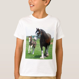 T-shirt Clydesdale et pouliche