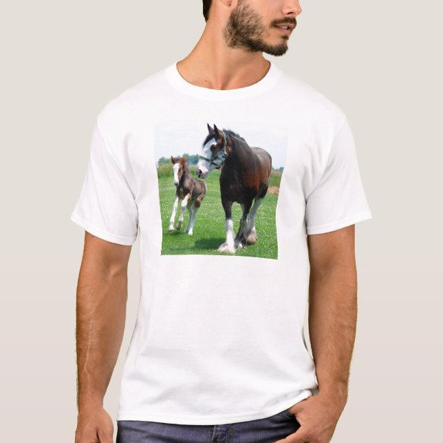 T-shirt Clydesdale et pouliche (Devant)