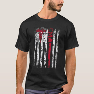 T-shirt Cma Assistant Médical Certifié Drapeau Usa Infirmi