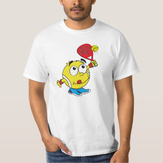 T-shirt cmiseta avec balle de tennis en jouant au padel